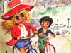 Girl & Boy on Bicycles